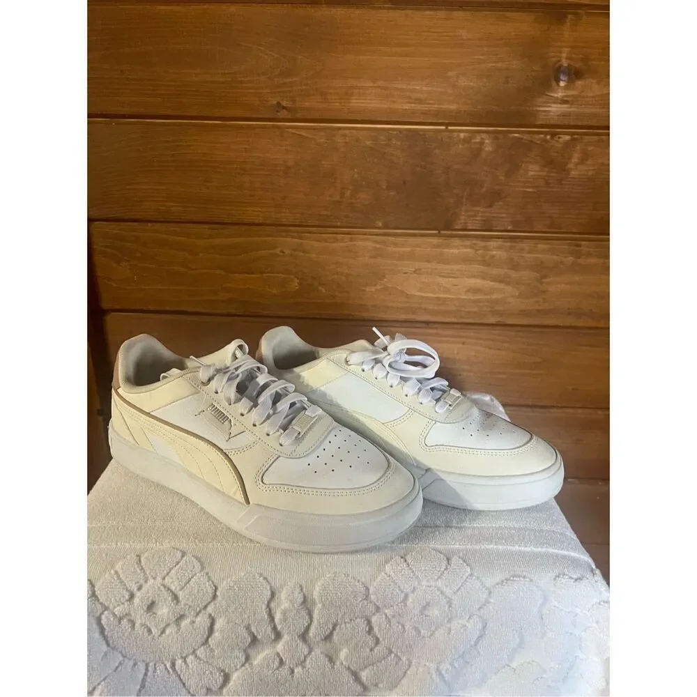 Puma Mens Caven Dime White/Cream/Tan (384953 17) - Sz 9.5